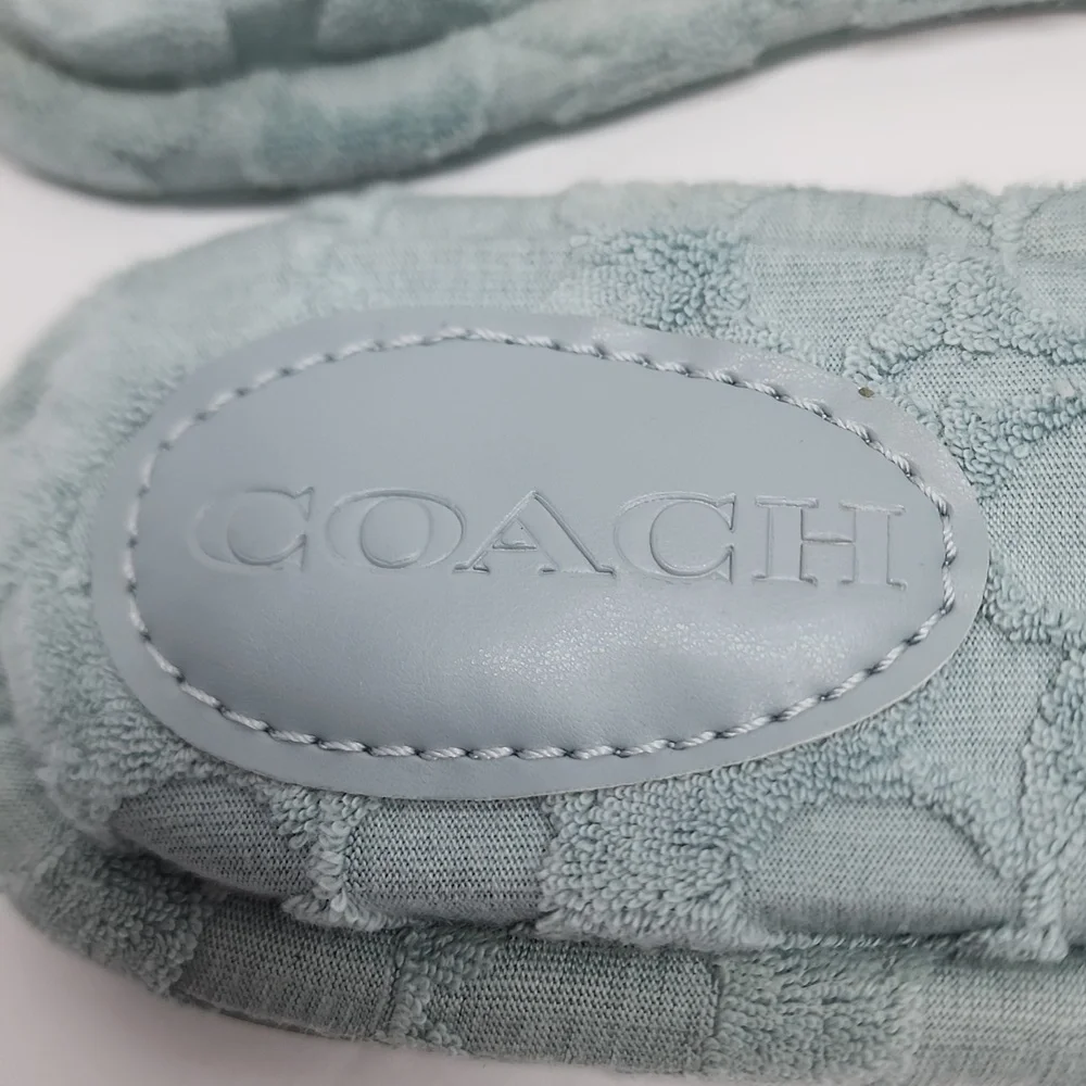 ⭐️COACH💯 NWT "BRIDGETT TERRY" SLIDERS/SHOES, THE SIZE IS 8.5 LADIES, AQUA COLOR - Picture 8 of 16